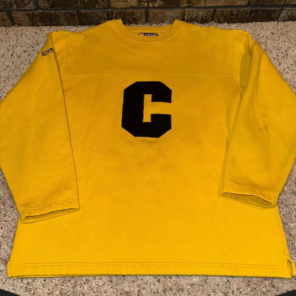 Chaps Ralph Lauren Letterman Style Logo Pullover Sweatshirt